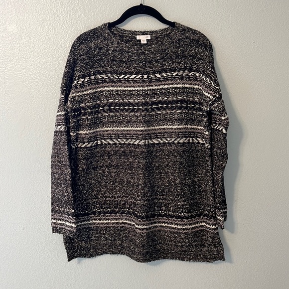 J. Jill Sweaters - 5/$25 | J JILL Black and White Striped Sweater Tunic